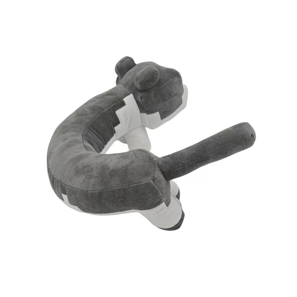 Gray U-shaped Cat Plush Toy - Children's Gift Cat Doll - Image 3