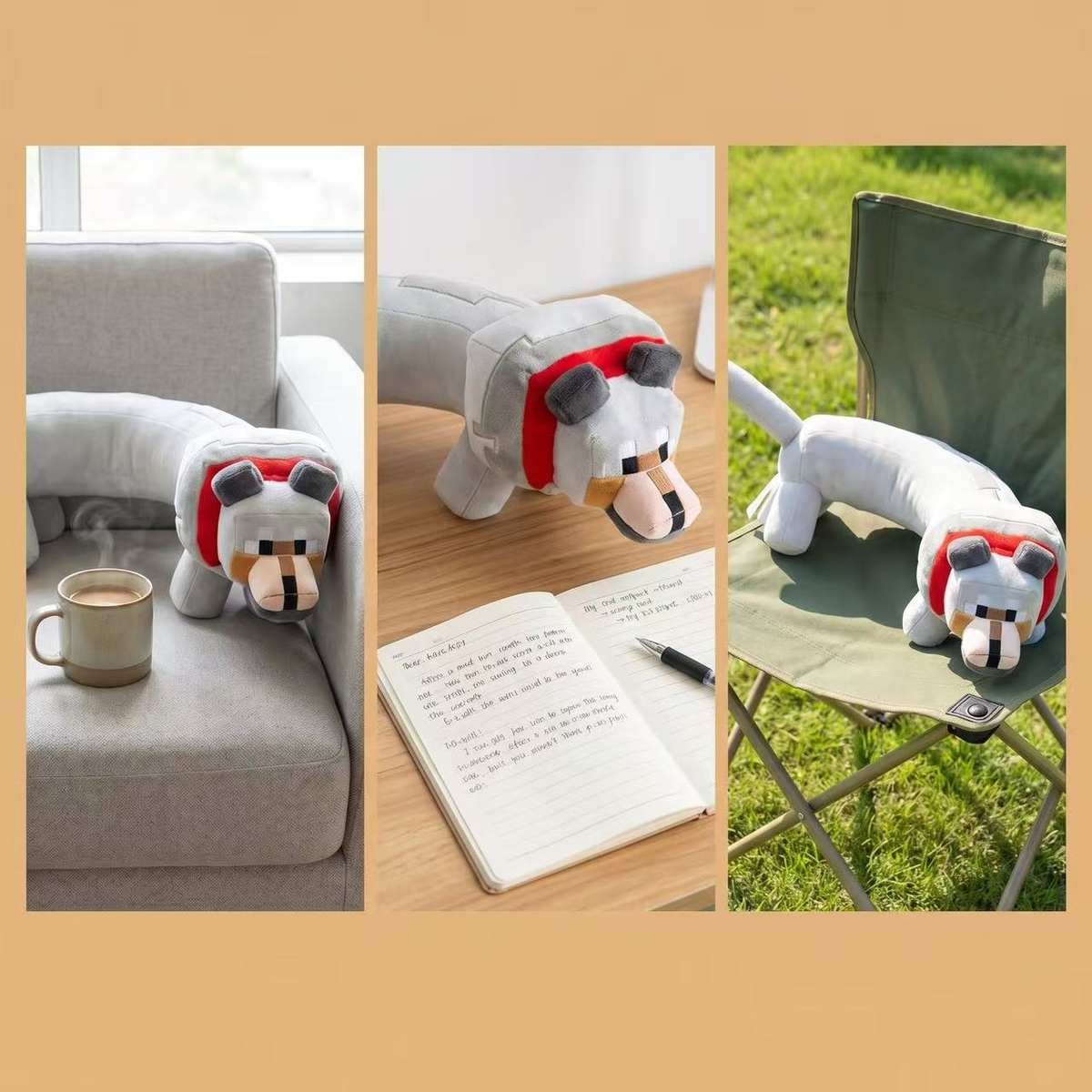Pixel Wolf Plush Pillow - Game Style Wolf Doll - Image 4