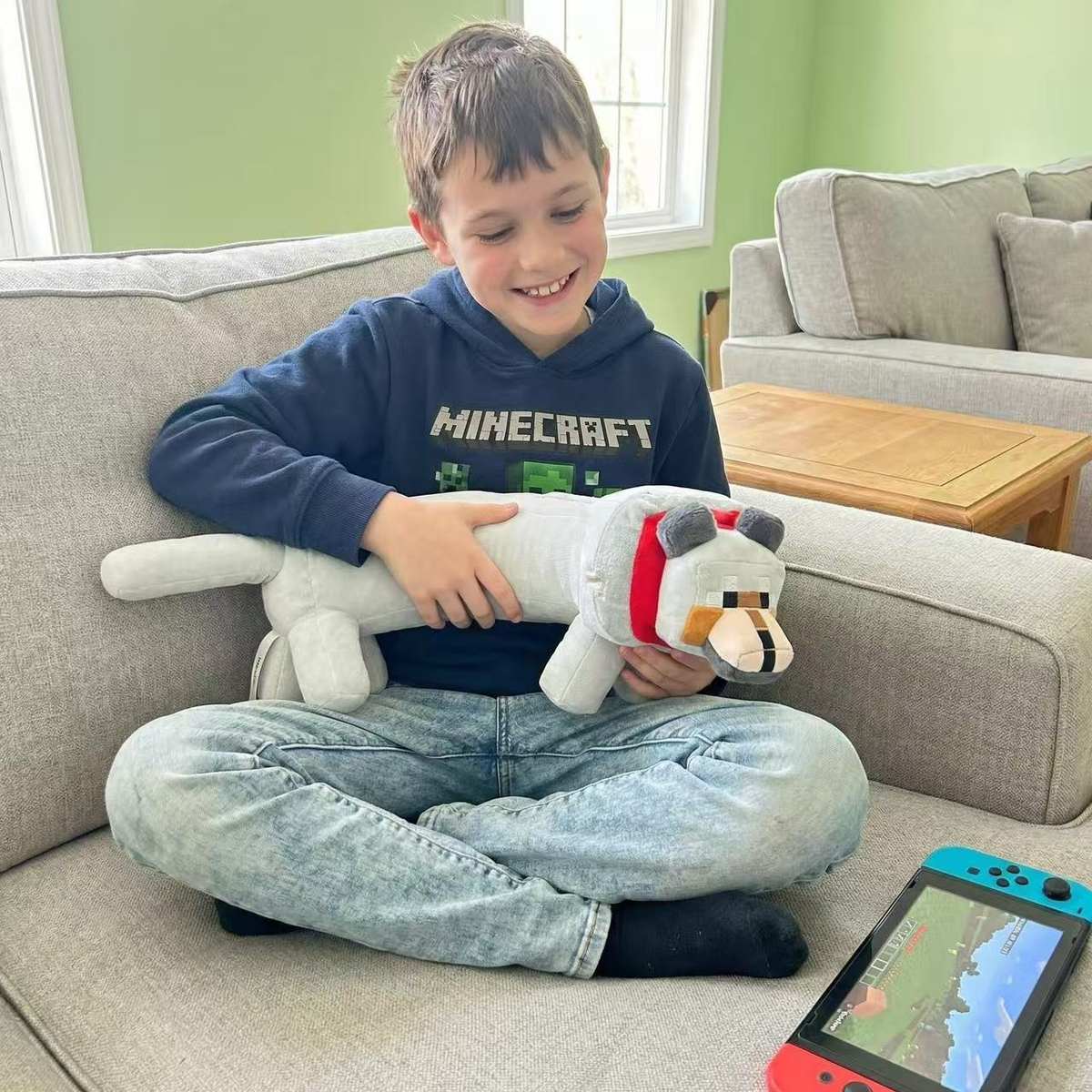Pixel Wolf Plush Pillow - Game Style Wolf Doll - Image 6